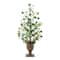 Glitzhome® 36" Lighted St. Patrick's Shamrock Urn Porch Tree with Timer